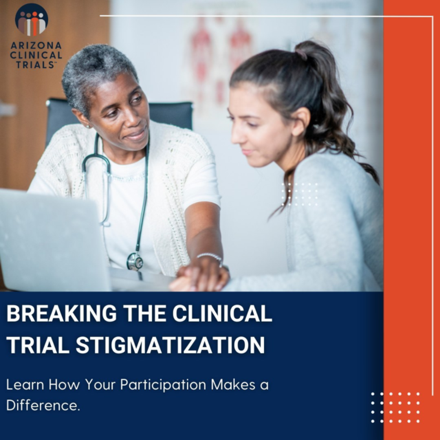 Finding participants for clinical trials is often the most challenging part of completing a study. This is mainly due to the stigmatization associated with misconceptions or false information surrounding clinical trials. These stigmas serve as a barrier not only for clinical trial participation but also for individuals to seek health care in the first place.

Here at Arizona Clinical Trials, the participants are the number one priority - our physicians get involved early on to speak to the risks and benefits of the clinical trial. We provide detailed information about the study so potential participants can privately assess whether the study may be relevant to them. We also try to understand each person’s motivation to participate and make time to answer participant questions and concerns whenever they come up.

There is no denying the immense value of clinical trial research on public health. While the advancements from research may not always be visible, they have undoubtedly impacted our society. Arizona Clinical Trials comprises experienced clinical research coordinators passionate about finding innovative therapies for all patients. Our mission is to bring new treatments and therapies for all patients through our vibrant clinical trials program.

#ACT #ArizonaClinicalTrials #ClinicalTrials #Research