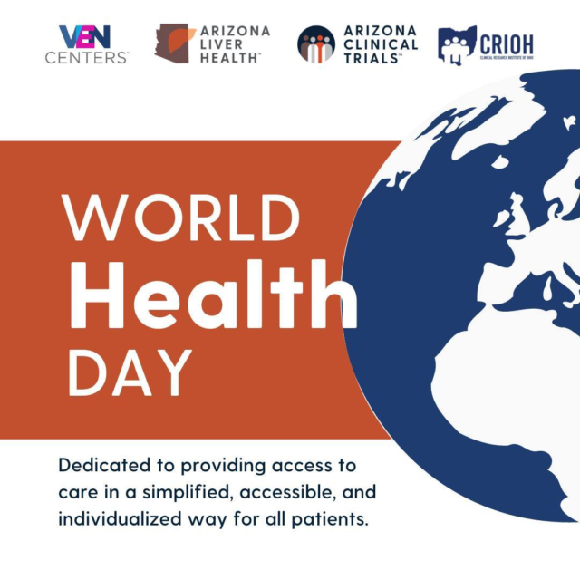 On this International World Health Day, let's advocate for the universal right to health. Whether it's accessing standard care for liver disease, participating in clinical research, or preventing hepatitis and STIs, everyone deserves quality healthcare. Let's advocate for 'My health, my right' worldwide.

#WorldHealthDay #MyHealthMyRight #azliver #azclinicaltrials #vencenters #crioh