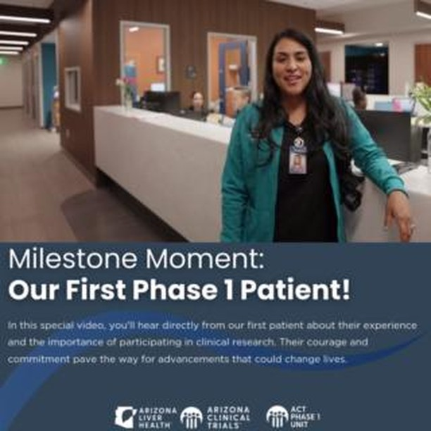 A Big Milestone: Our First Phase 1 Patient!

We’re thrilled to share that we’ve welcomed our very first Phase 1 clinical trial patient at Arizona Liver Health! This is an exciting step toward finding new treatments and improving care for liver diseases, and we couldn’t be more grateful for the courage of our patients who make this research possible.

In this video, you’ll meet our first patient and hear about their journey through the trial process. Their story is a powerful reminder of how clinical trials are helping to shape the future of healthcare.

Watch the video to learn more and see how you, too, can be a part of something that could change lives!

Thank you to all who support this important work. Your participation could be the key to breakthroughs in liver disease care.

#LiverHealth #ClinicalTrials #PatientCare #Phase1Research #ArizonaLiverHealth #JoinTheJourney