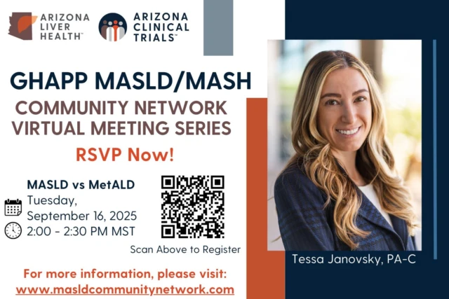MASLD vs MetALD—do you know the difference?

Join Tessa Janovsky, PA-C  for this Gastroenterology & Hepatology Advanced Practice Providers (GHAPP) virtual program to deepen your understanding of how these conditions differ in diagnosis, management, and patient care.

📚APP-focused education, clinical insights, and interactive discussion in a convenient virtual format.

Register today at: https://bit.ly/MASLDvsMetALDwithTessaJanovskyPA-C and stay ahead in liver health education and network with fellow APP's in your community.

Sponsored by: Madrigal Pharmaceuticals.
For more information, please visit: www.masldcommunitynetwork.com

#MASLD  #LiverDisease #MetALD #LiverHealth #APPCommunity