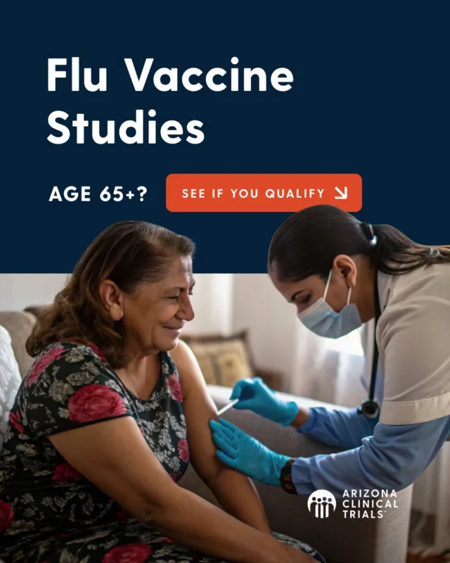 Flu season is coming! You could help shape future treatment options by participating in a clinical trial. 🩺 

Qualified participants may receive up to $800 for trial-related time and travel. By taking part, you can contribute to clinical research and help support future flu prevention options. 

Age 65+ and interested in learning more? See if you or someone you know may qualify through the link in our bio. 

📍 Chandler | Flagstaff | Peoria | Tucson